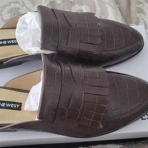 Nine West Size 9 Dark Brown Mules New